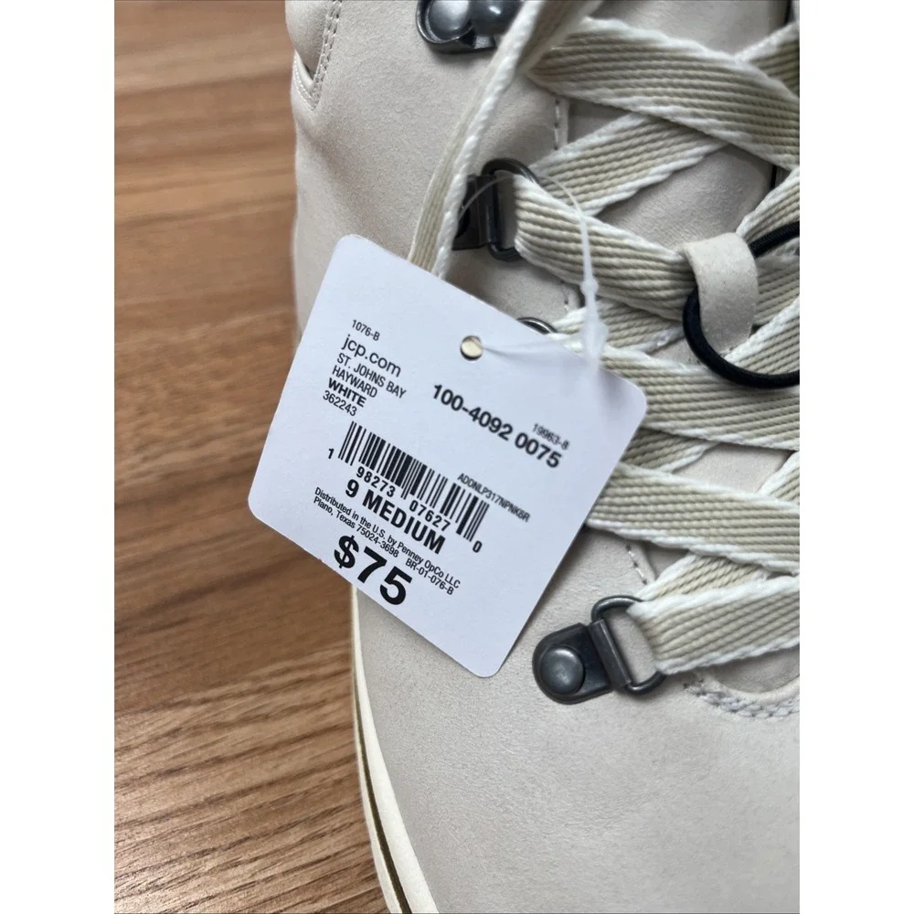 St. John's Bay SJB Hayward White Boots Women's Size 9 NEW‎